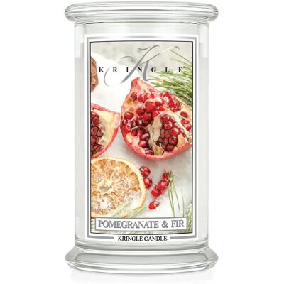 Pomegranate & Fir - Kringle Candle - Duża Świeca Zapachowa 2 Knoty (624g) Pomegranate & Fir - Kringle Candle - Duża Świeca Zapachowa 2 Knoty (624g)