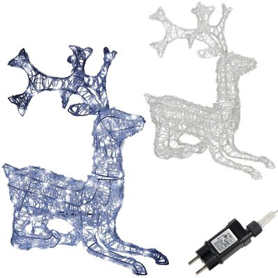 Springos Renifer Led Ozdoba Świetlna 130 Led Dekoracja Biały Zimny Springos Renifer Led Ozdoba Świetlna 130 Led Dekoracja Biały Zimny