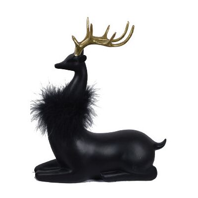 Unknown - Renifer_Lezony_Black_GoldAntlers - figurine Unknown - Renifer_Lezony_Black_GoldAntlers - figurine