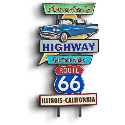 ART Retro SZYLD Route 66 im Used Look – Vintage Dekoracja, prezent, święta, unikat, kolekcja ART Retro SZYLD Route 66 im Used Look – Vintage Dekoracja, prezent, święta, unikat, kolekcja