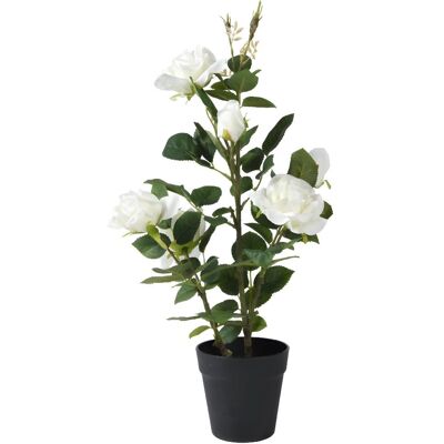 ABC Róża róże sztuczna biała kwiat w doniczce dekoracyjne 62cm ABC Róża róże sztuczna biała kwiat w doniczce dekoracyjne 62cm