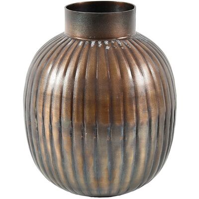Belldeco Rustic Wazon pękaty aluminiowy miedziano brązowy Belldeco Rustic Wazon pękaty aluminiowy miedziano brązowy