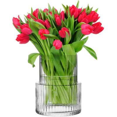 Ryflowany wazon Sparkle KROSNO 20cm geometryczny efektowny Ryflowany wazon Sparkle KROSNO 20cm geometryczny efektowny