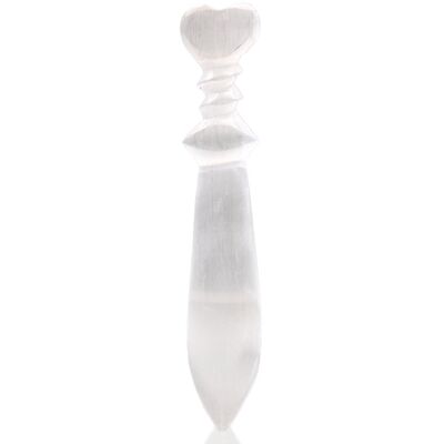 ANCIENT WISDOM Rytualny Nóż Selenitowy - Spiralny (25 cm) ANCIENT WISDOM Rytualny Nóż Selenitowy - Spiralny (25 cm)