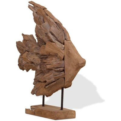 vidaXL Rzeźba ryby z teaku 40x12x57 cm - Fish Sculpture vidaXL Rzeźba ryby z teaku 40x12x57 cm - Fish Sculpture