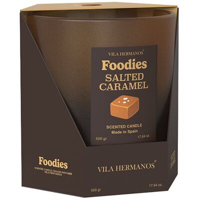 Salted & Caramel - Vila Hermanos - świeca świeczka sojowa zapachowa 500g - seria Foodies Salted & Caramel - Vila Hermanos - świeca świeczka sojowa zapachowa 500g - seria Foodies
