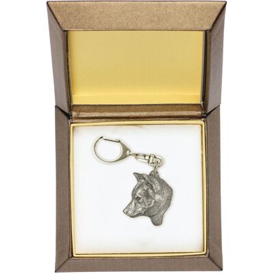 Shiba Inu - posrebrzany brelok do kluczy z psem w pudełku prezentowym, ozdoba torebki, zawieszka do plecaka marki Art-Dog Shiba Inu - posrebrzany brelok do kluczy z psem w pudełku prezentowym, ozdoba torebki, zawieszka do plecaka marki Art-Dog