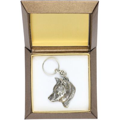 Shiba Inu - posrebrzany brelok z psem w pudełku ozdobnym, ozdoba torebki, zawieszka do plecaka marki Art-Dog Shiba Inu - posrebrzany brelok z psem w pudełku ozdobnym, ozdoba torebki, zawieszka do plecaka marki Art-Dog