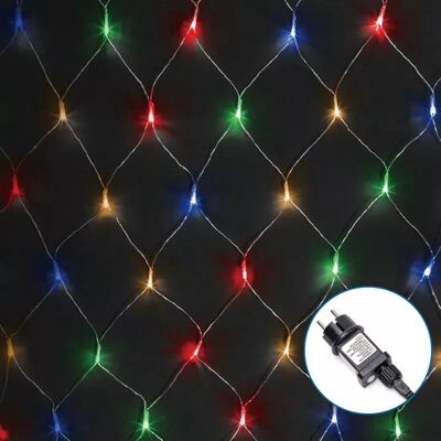 Aigostar Siatka 100 led 1.5x1.5m kolorowa kurtyna zewnętrzna niskonapięciowa Aigostar Siatka 100 led 1.5x1.5m kolorowa kurtyna zewnętrzna niskonapięciowa