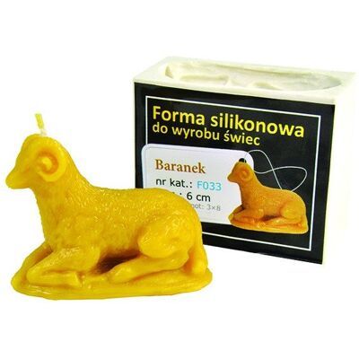ŁYSOŃ Silikonowa Forma Na Świece 'Baranek' - Wzór F033 ŁYSOŃ Silikonowa Forma Na Świece 'Baranek' - Wzór F033
