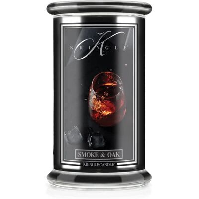 Smoke & Oak - Kringle Candle - Duża Świeca Zapachowa 2 Knoty (624G) Smoke & Oak - Kringle Candle - Duża Świeca Zapachowa 2 Knoty (624G)
