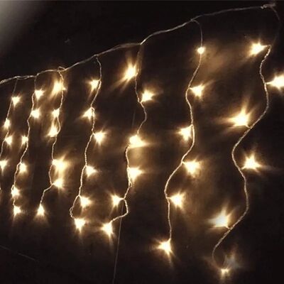 Aigostar Sople 300 Led Białe Ciepłe 75 Równych Zwisów Na 15m Kablu Długość 0.4m Aigostar Sople 300 Led Białe Ciepłe 75 Równych Zwisów Na 15m Kablu Długość 0.4m