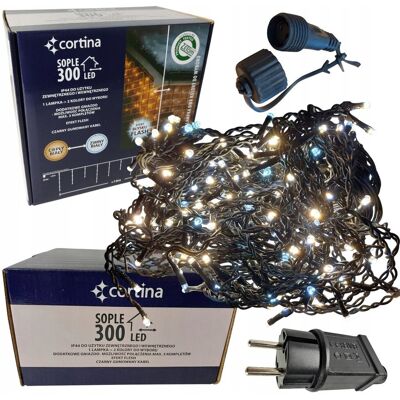 CORTINA SOPLE KURTYNA 300 LED ŚWIĄTECZNA LAMPKI CHOINKOWE ZEWNĘTRZNE IP44 15 METRÓW CORTINA SOPLE KURTYNA 300 LED ŚWIĄTECZNA LAMPKI CHOINKOWE ZEWNĘTRZNE IP44 15 METRÓW