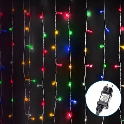 Aigostar Sople led 300 kolorowych lampek 75 zwisów na 15m sznurze z zasilaczem Aigostar Sople led 300 kolorowych lampek 75 zwisów na 15m sznurze z zasilaczem