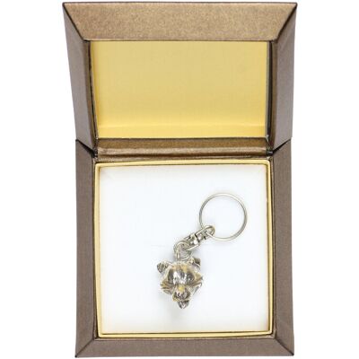 Staffordshire Bull Terrier, Staffik, Staffi - posrebrzany brelok z psem w pudełku ozdobnym, ozdoba torebki, zawieszka do plecaka marki Art-Dog Staffordshire Bull Terrier, Staffik, Staffi - posrebrzany brelok z psem w pudełku ozdobnym, ozdoba torebki, zawieszka do plecaka marki Art-Dog
