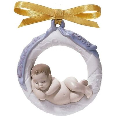 Lladro Statua Lladrò Baby First Christmas 2003 01016729 Lladro Statua Lladrò Baby First Christmas 2003 01016729