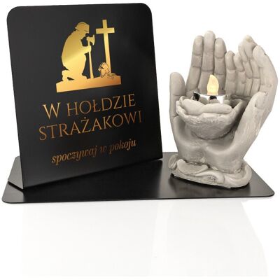 Inny producent Statuetka dekoracyjna LED z DEDYKACJĄ dla STRAŻAKA na PREZENT Inny producent Statuetka dekoracyjna LED z DEDYKACJĄ dla STRAŻAKA na PREZENT