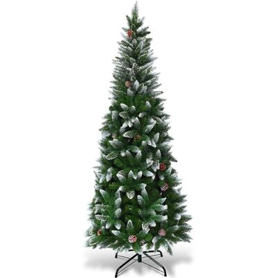 COSTWAY Świąteczna choinka sztuczna z szyszkami 180 cm COSTWAY Świąteczna choinka sztuczna z szyszkami 180 cm