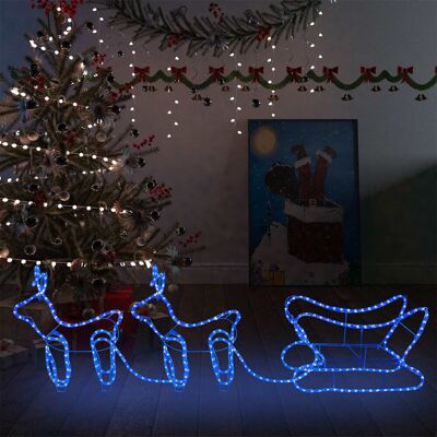 VMP Świąteczna dekoracja zewnętrzna: renifery i sanie, 576 diod LED VMP Świąteczna dekoracja zewnętrzna: renifery i sanie, 576 diod LED