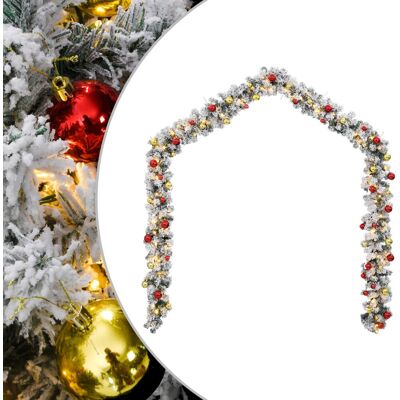 VMP Świąteczna girlanda z bombkami i światłami LED, zielona, 5 m VMP Świąteczna girlanda z bombkami i światłami LED, zielona, 5 m