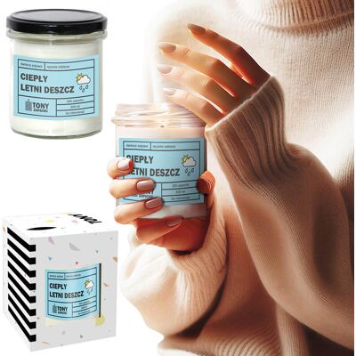 Cup&You Świeca Sojowa Naturalna Zapachowa Ciepły Letni Deszcz- Najlepsza Aromatyczna Bezpieczna Ręcznie Robiona W Szklanym Słoiczku 300ml 50h Palenia Na Pre.. Cup&You Świeca Sojowa Naturalna Zapachowa Ciepły Letni Deszcz- Najlepsza Aromatyczna Bezpieczna Ręcznie Robiona W Szklanym Słoiczku 300ml 50h Palenia Na Pre..