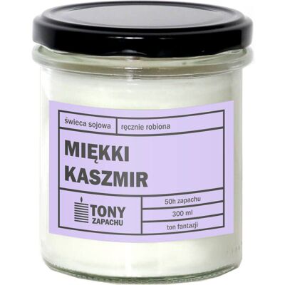 Cup&You Świeca sojowa naturalna zapachowa MIĘKKI KASZMIR- najlepsza aromatyczna bezpieczna ręcznie robiona w szklanym słoiczku 300ml 50h palenia na prezent .. Cup&You Świeca sojowa naturalna zapachowa MIĘKKI KASZMIR- najlepsza aromatyczna bezpieczna ręcznie robiona w szklanym słoiczku 300ml 50h palenia na prezent ..