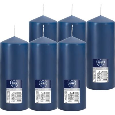 Świeca walec BISPOL Aura 48H 15CM SW60/150 GRANATOWA 6szt. Świeca walec BISPOL Aura 48H 15CM SW60/150 GRANATOWA 6szt.
