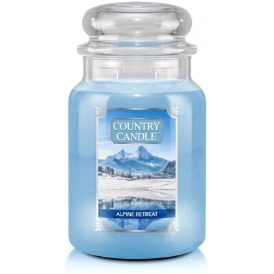 Świeca zapachowa COUNTRY CANDLE Alpine Retrear, duży słoik, 680 g, 2 knoty Świeca zapachowa COUNTRY CANDLE Alpine Retrear, duży słoik, 680 g, 2 knoty