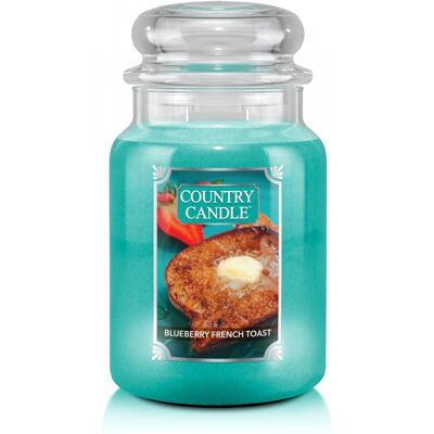 Świeca zapachowa COUNTRY CANDLE Blueberry French Toast, duży słoik, 680 g, 2 knoty Świeca zapachowa COUNTRY CANDLE Blueberry French Toast, duży słoik, 680 g, 2 knoty