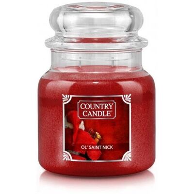 Świeca zapachowa COUNTRY CANDLE Ol' Saint Nick, średni słoik, 453 g, 2 knoty Świeca zapachowa COUNTRY CANDLE Ol' Saint Nick, średni słoik, 453 g, 2 knoty