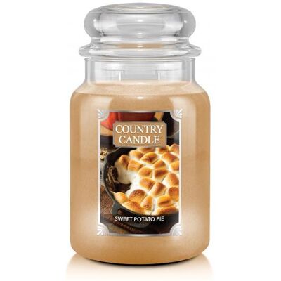 Świeca zapachowa COUNTRY CANDLE Sweet Potato Pie, duży słoik, 680 g, 2 knoty Świeca zapachowa COUNTRY CANDLE Sweet Potato Pie, duży słoik, 680 g, 2 knoty