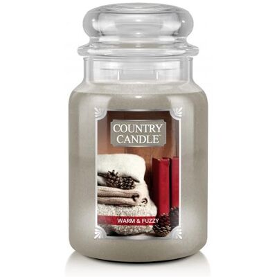 Świeca zapachowa COUNTRY CANDLE Warm and Fuzzy, duży słoik, 680 g, 2 knoty Świeca zapachowa COUNTRY CANDLE Warm and Fuzzy, duży słoik, 680 g, 2 knoty