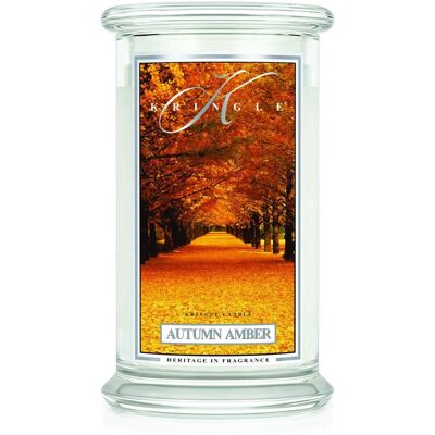 Świeca zapachowa KRINGLE CANDLE, Autumn Amber, duży, klasyczny słoik, 2 knoty Świeca zapachowa KRINGLE CANDLE, Autumn Amber, duży, klasyczny słoik, 2 knoty