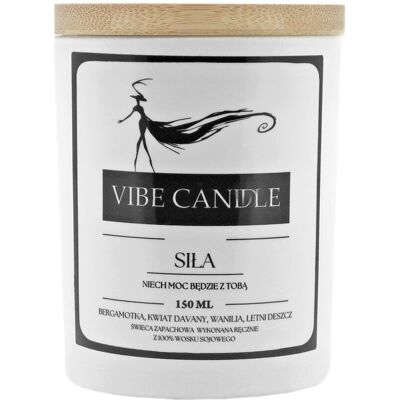 Vibe Świeca Zapachowa Siła - Bergamotka, Kwiat Davany I Wanilia - 150 Ml Vibe Świeca Zapachowa Siła - Bergamotka, Kwiat Davany I Wanilia - 150 Ml