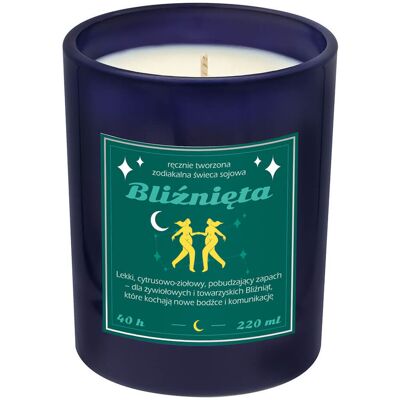 Cup&You Świeca zodiakalna sojowa naturalna zapachowa BLIŹNIĘTA - bezpieczna, ręcznie robiona w szklanym słoiczku na prezent upominek dla osoby ze znakiem zo.. Cup&You Świeca zodiakalna sojowa naturalna zapachowa BLIŹNIĘTA - bezpieczna, ręcznie robiona w szklanym słoiczku na prezent upominek dla osoby ze znakiem zo..