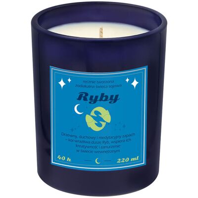 Cup&You Świeca zodiakalna sojowa naturalna zapachowa RYBY - bezpieczna, ręcznie robiona w szklanym słoiczku na prezent upominek dla osoby ze znakiem zodiaku.. Cup&You Świeca zodiakalna sojowa naturalna zapachowa RYBY - bezpieczna, ręcznie robiona w szklanym słoiczku na prezent upominek dla osoby ze znakiem zodiaku..