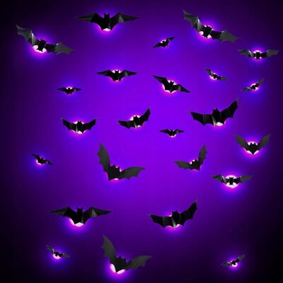 Inny producent Świecąca NIETOPERZ DEKORACJA OZDOBA NA HALLOWEEN ZESTAW CZARNY 24SZT. Inny producent Świecąca NIETOPERZ DEKORACJA OZDOBA NA HALLOWEEN ZESTAW CZARNY 24SZT.