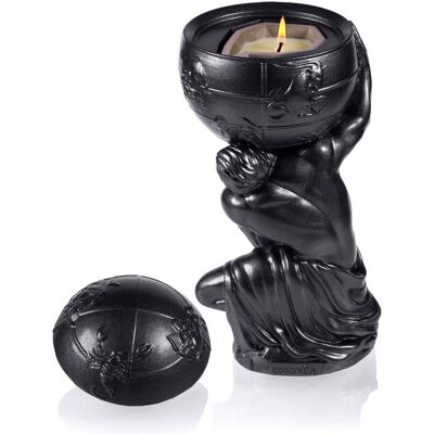 Candellana Świecznik Atlas Black Metallic Poli Candellana Świecznik Atlas Black Metallic Poli