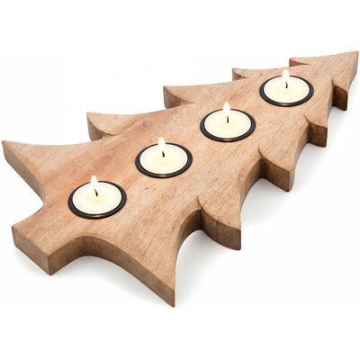 Artemis Świecznik Choinka Świąteczny na Tealight Drewniany Stojak na Świeczki Stół Artemis Świecznik Choinka Świąteczny na Tealight Drewniany Stojak na Świeczki Stół