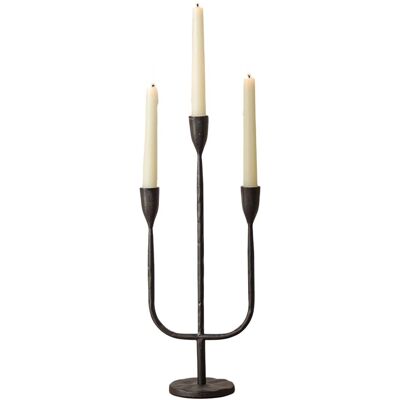 Inny producent Świecznik Dekoracyjny Kandelabr Trójramienny Elegancki Czarny 43 cm Inny producent Świecznik Dekoracyjny Kandelabr Trójramienny Elegancki Czarny 43 cm