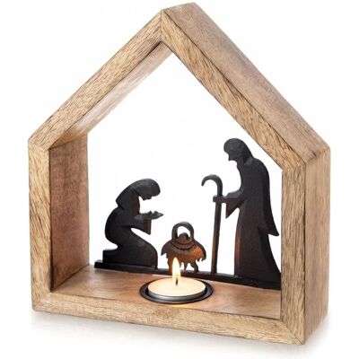 Orion Świecznik Drewniany Na Tealight Szopka Bożonarodzeniowa Mango 20x6x22 Cm Orion Świecznik Drewniany Na Tealight Szopka Bożonarodzeniowa Mango 20x6x22 Cm