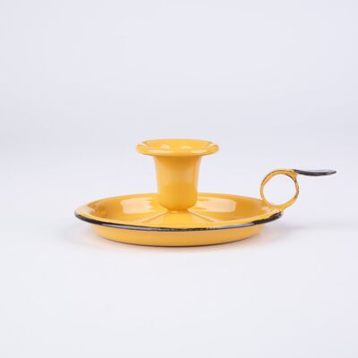 Emalco Enamelware Świecznik emaliowany klasyczny vintage jasna morelowy Emalco Enamelware Świecznik emaliowany klasyczny vintage jasna morelowy