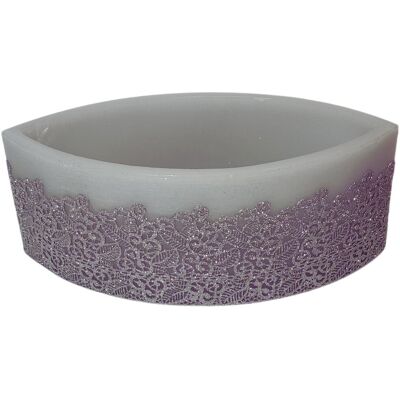 Adpal Swiecznik Lampion świąteczny koronka szaro - srebrny na tealight Łezka Adpal Swiecznik Lampion świąteczny koronka szaro - srebrny na tealight Łezka