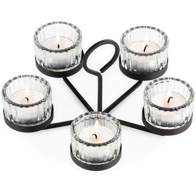 Artemis Świecznik Metalowy Czarny Stojak na Świeczki Tealight Stół Dekoracyjny Artemis Świecznik Metalowy Czarny Stojak na Świeczki Tealight Stół Dekoracyjny