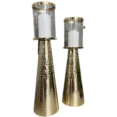 Dekorpap ŚWIECZNIK METALOWY DUŻY ZŁOTY 50 CM Dekorpap ŚWIECZNIK METALOWY DUŻY ZŁOTY 50 CM