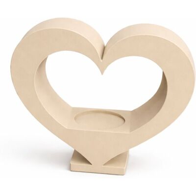 Inny producent Świecznik serce beżowy na tealight, ażurowy, dekoracja japandi Inny producent Świecznik serce beżowy na tealight, ażurowy, dekoracja japandi
