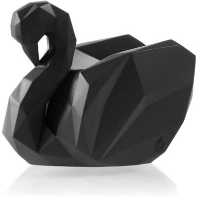 Candellana Świecznik Swan Low-Poly Black Matt Poli Candellana Świecznik Swan Low-Poly Black Matt Poli