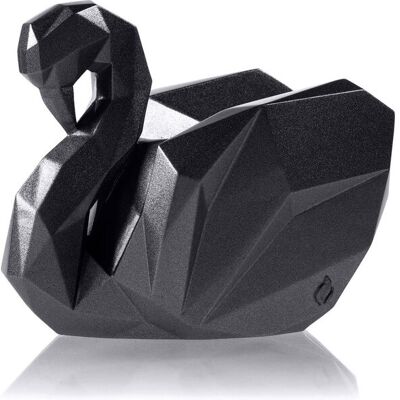 Candellana Świecznik Swan Low-Poly Black Metallic Poli Candellana Świecznik Swan Low-Poly Black Metallic Poli
