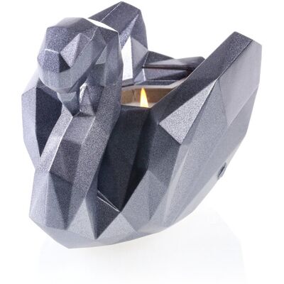 Candellana Świecznik Swan Low-Poly Steel Poli Candellana Świecznik Swan Low-Poly Steel Poli