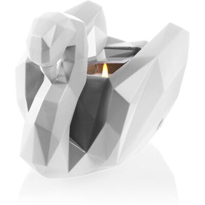 Candellana Świecznik Swan Low-Poly White Poli Candellana Świecznik Swan Low-Poly White Poli